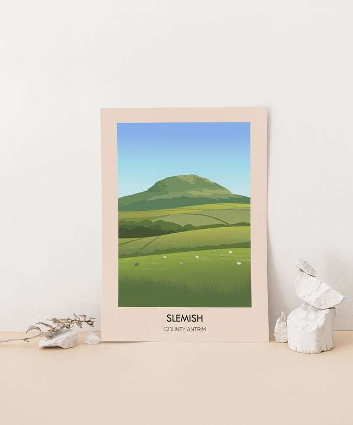 Slemish Mountain County Antrim Travel Poster