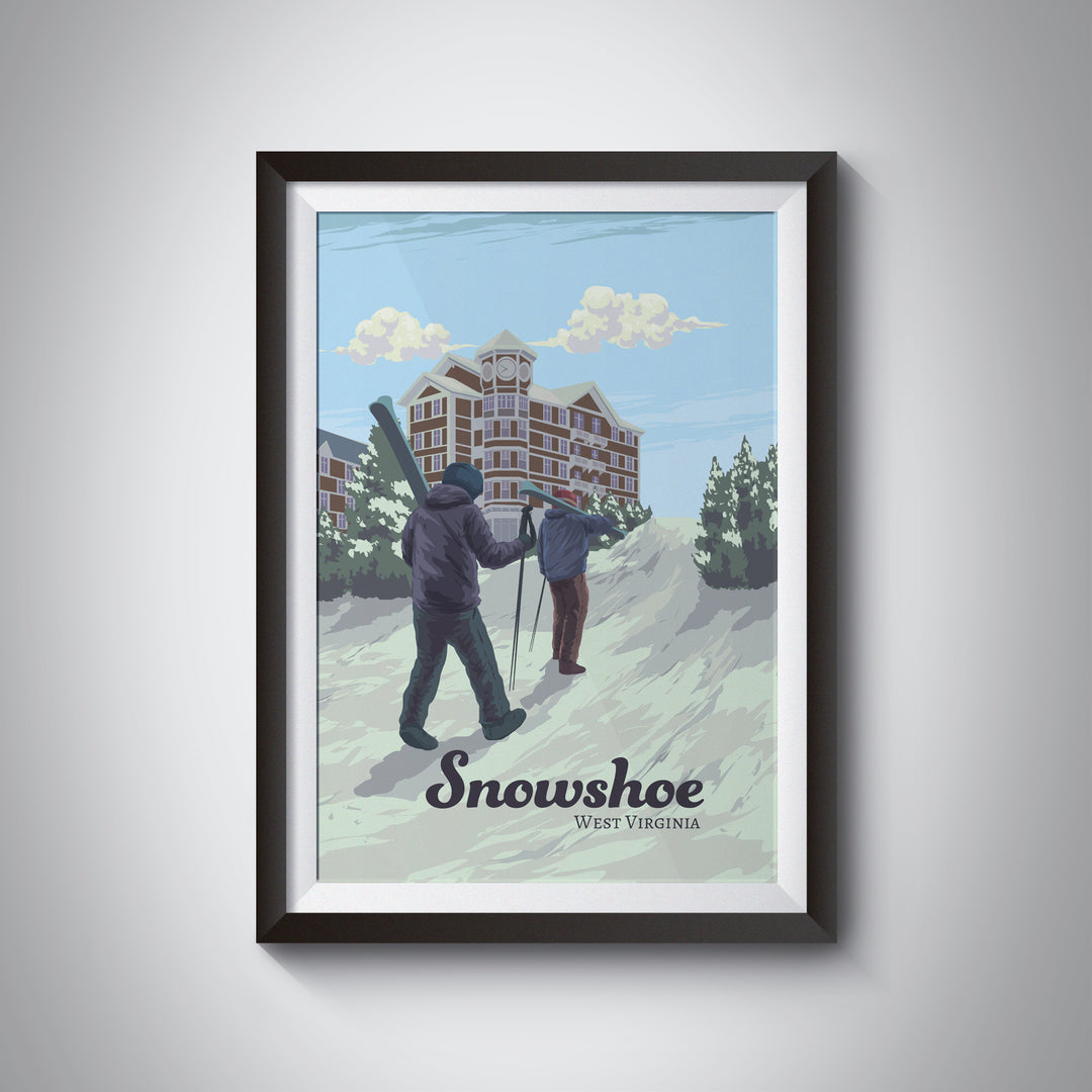 Snowshoe West Virginia Ski Resort Travel Poster