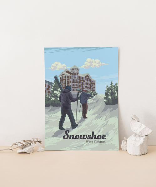 Snowshoe West Virginia Ski Resort Travel Poster