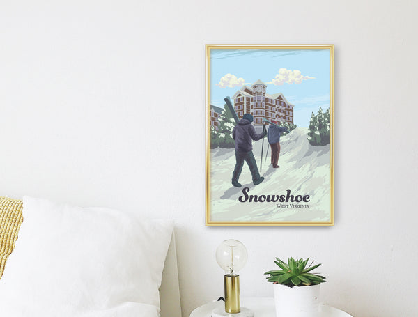 Snowshoe West Virginia Ski Resort Travel Poster