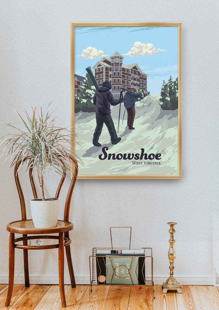 Snowshoe West Virginia Ski Resort Travel Poster