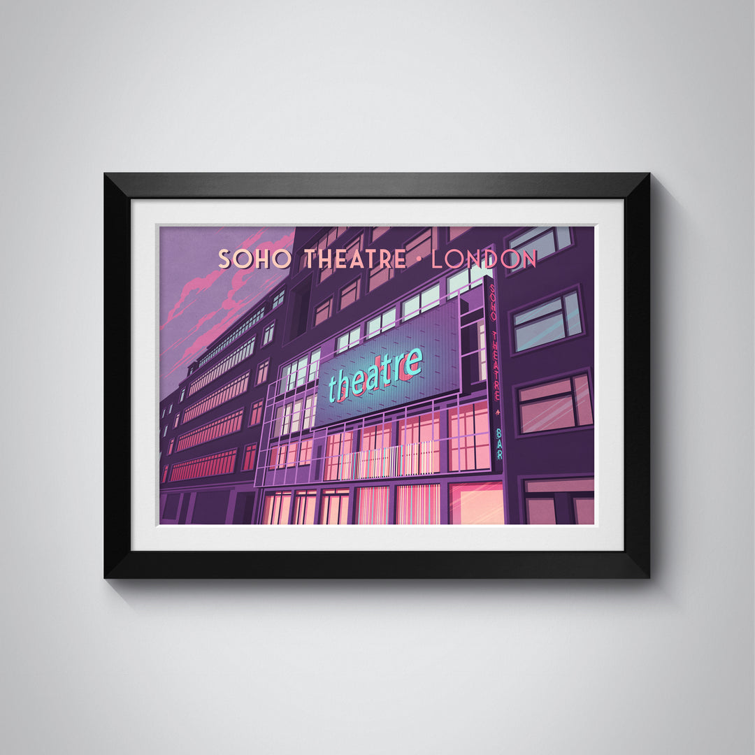 Soho Theatre London Travel Poster