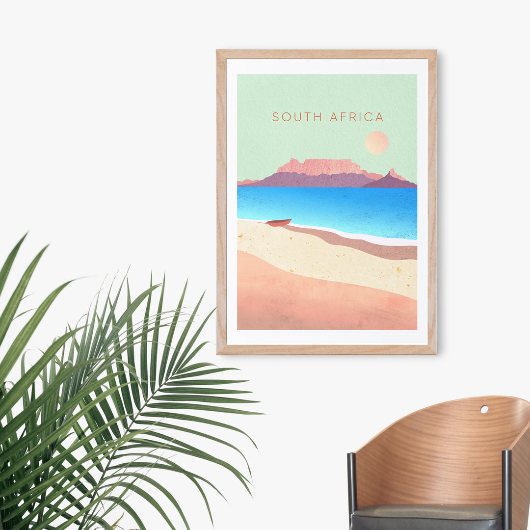 South Africa Minimal Travel Poster