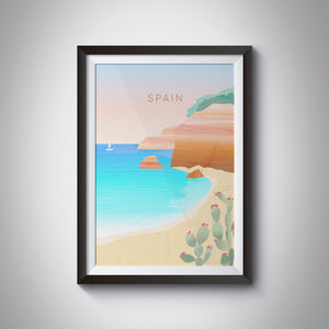 Spain Minimal Travel Poster