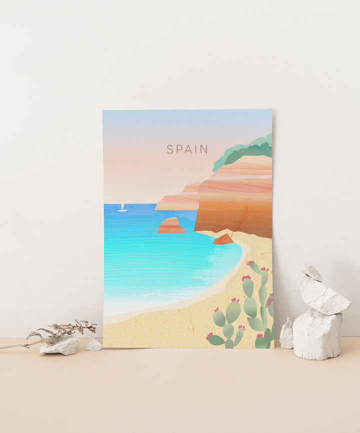 Spain Minimal Travel Poster