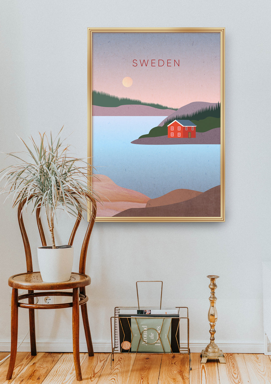 Sweden Minimal Travel Poster