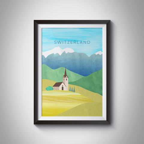Switzerland Minimal Travel Poster