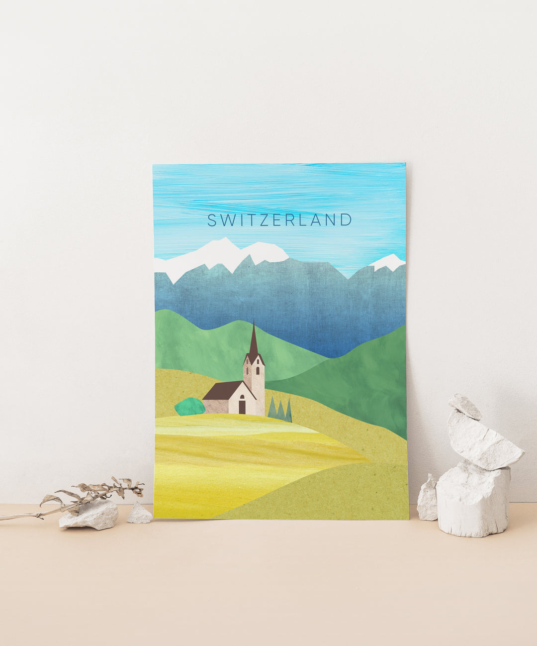 Switzerland Minimal Travel Poster