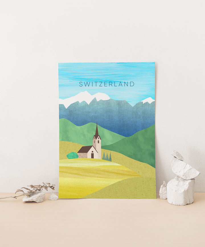 Switzerland Minimal Travel Poster