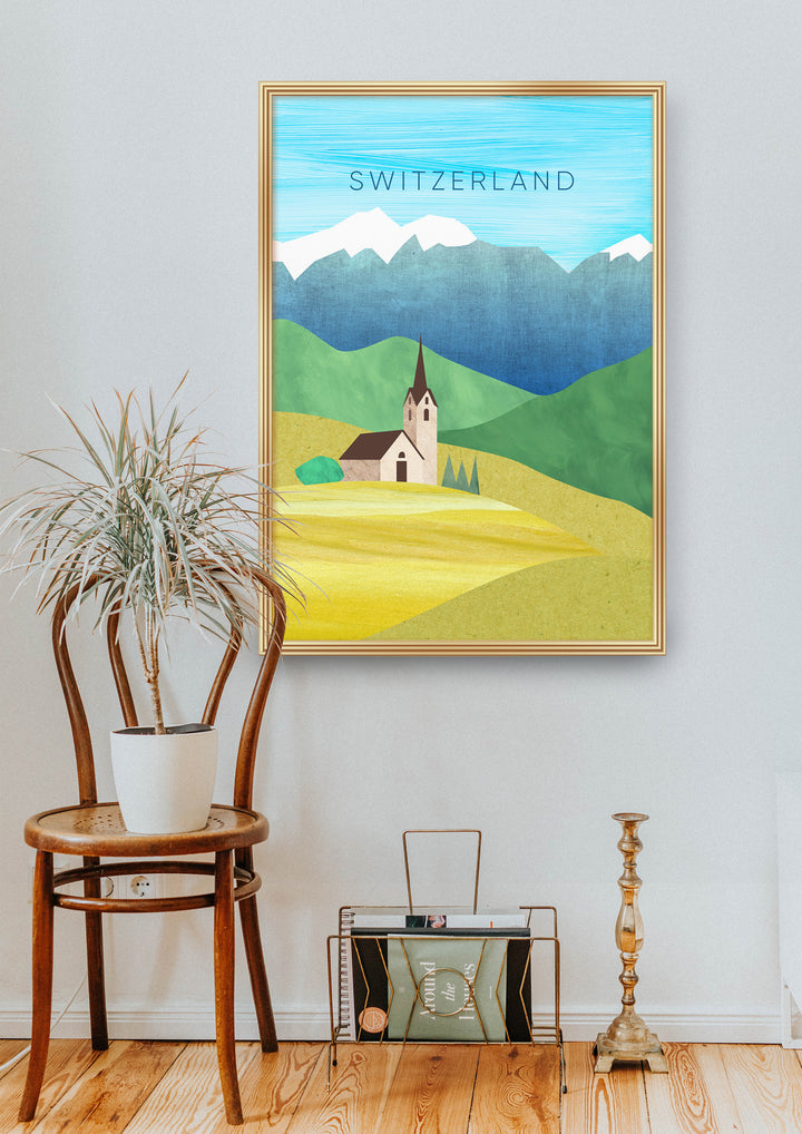 Switzerland Minimal Travel Poster