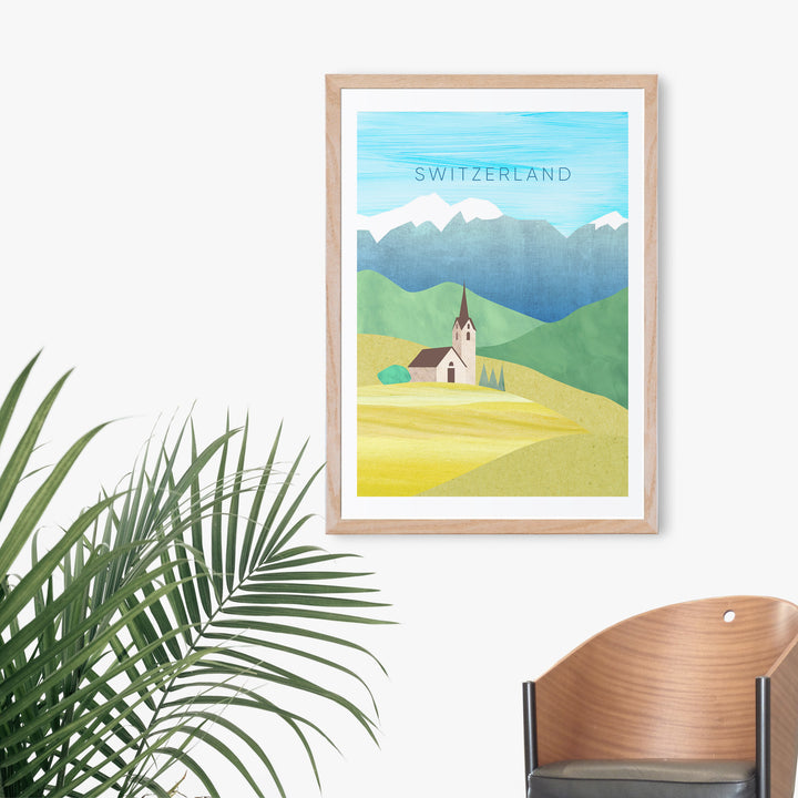 Switzerland Minimal Travel Poster