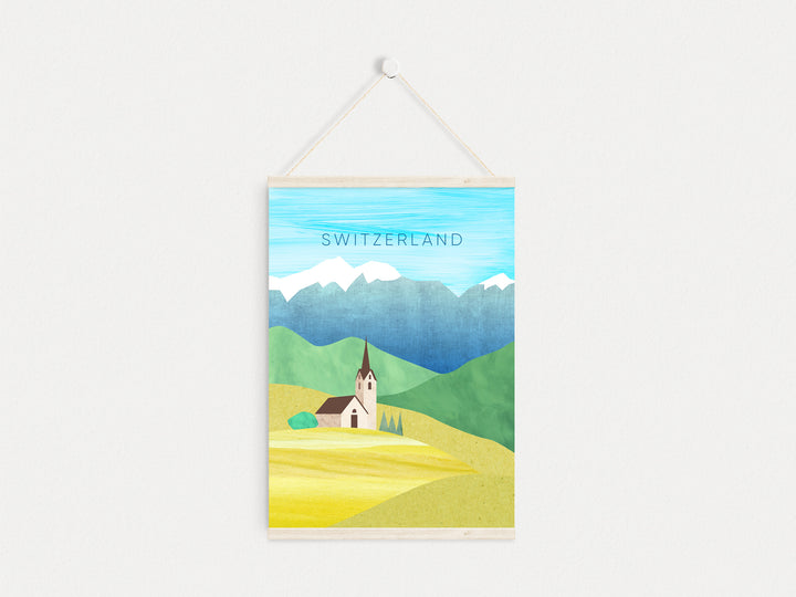 Switzerland Minimal Travel Poster