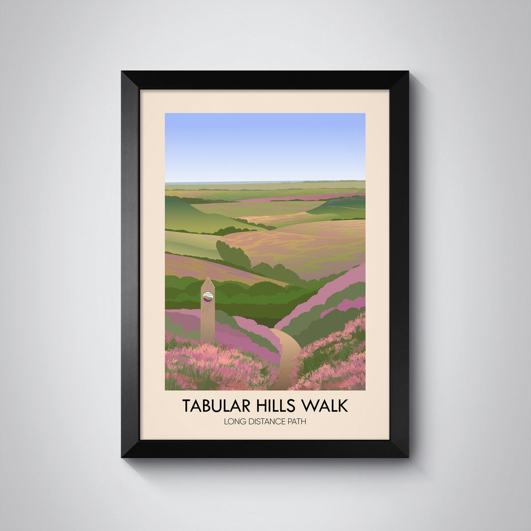 Tabular Hills Walk Long Distance Path Travel Poster