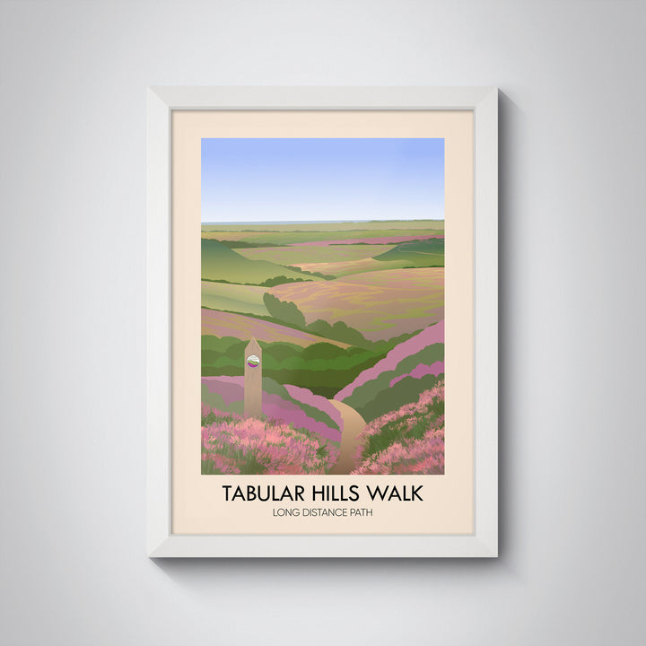 Tabular Hills Walk Long Distance Path Travel Poster