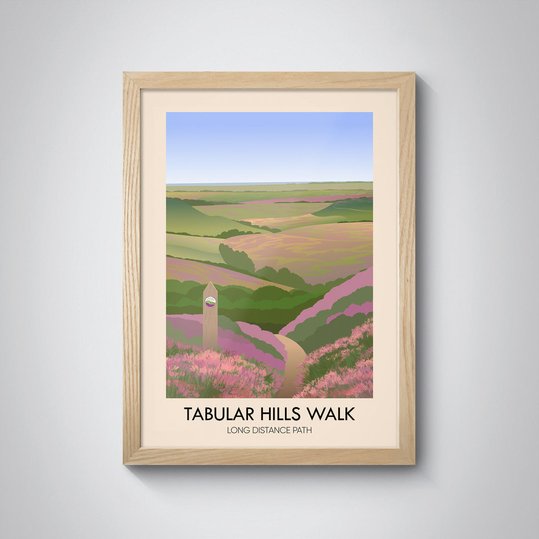 Tabular Hills Walk Long Distance Path Travel Poster