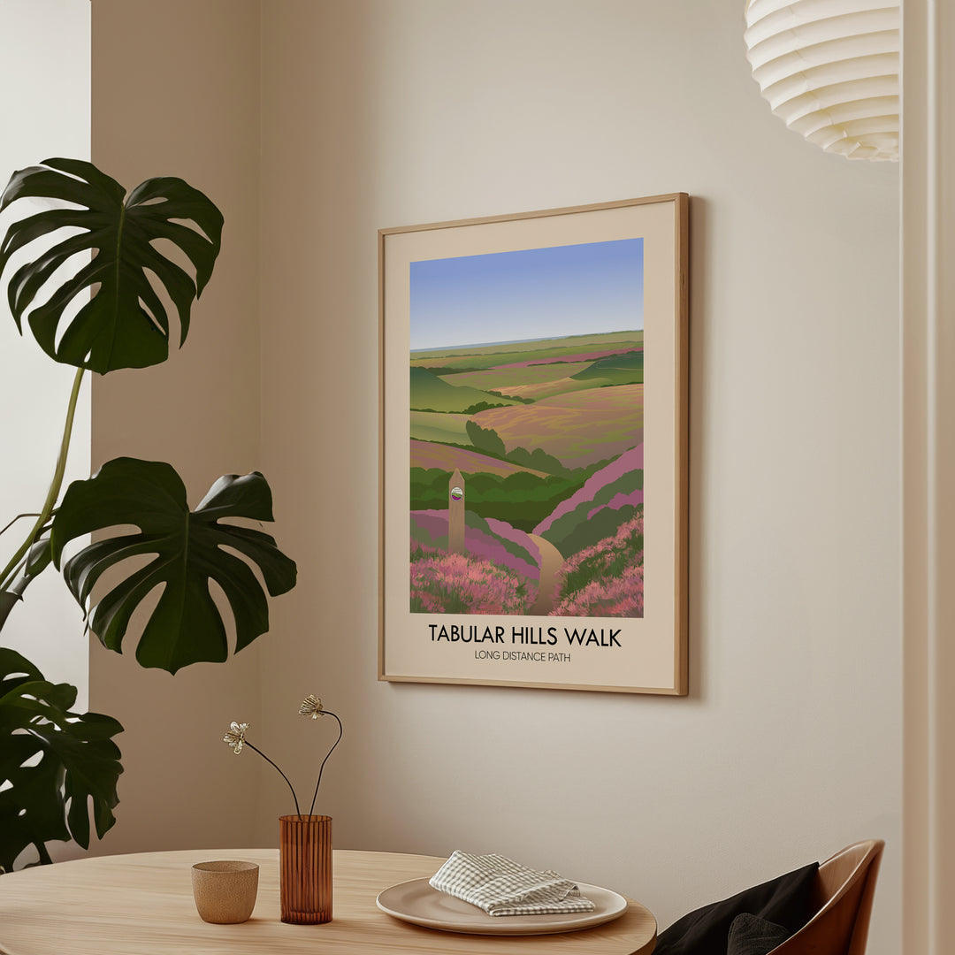 Tabular Hills Walk Long Distance Path Travel Poster