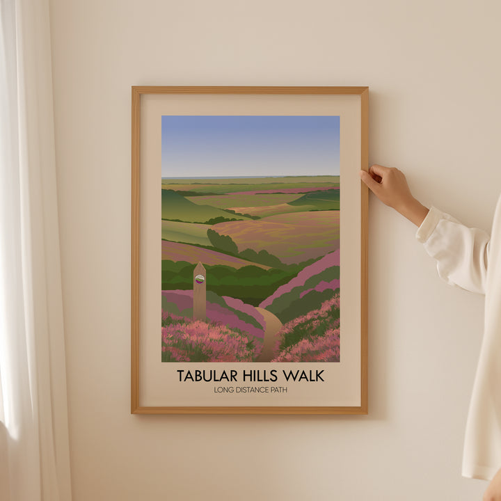 Tabular Hills Walk Long Distance Path Travel Poster