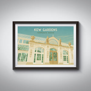 Kew Gardens Temperate House London Travel Poster