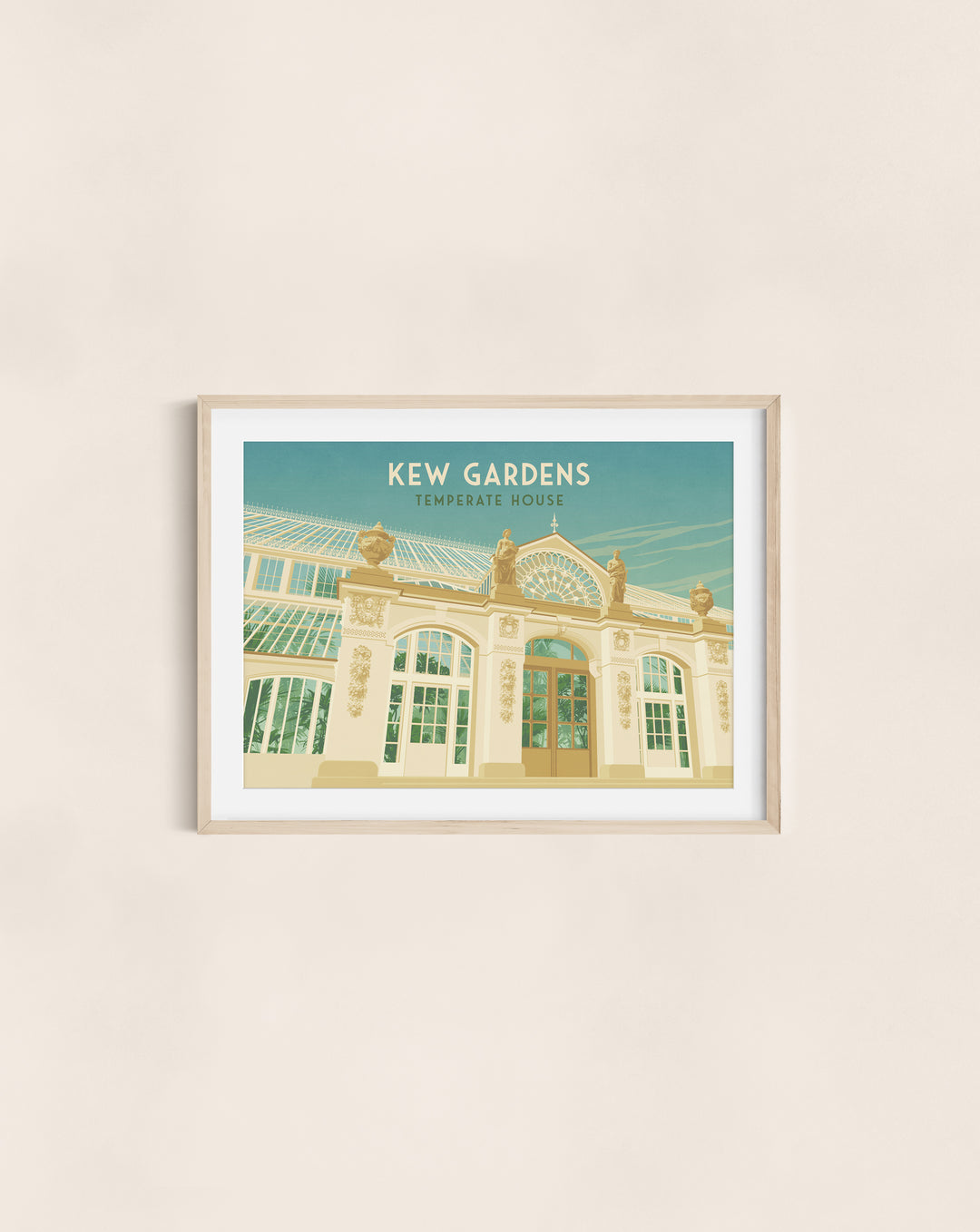 Kew Gardens Temperate House London Travel Poster