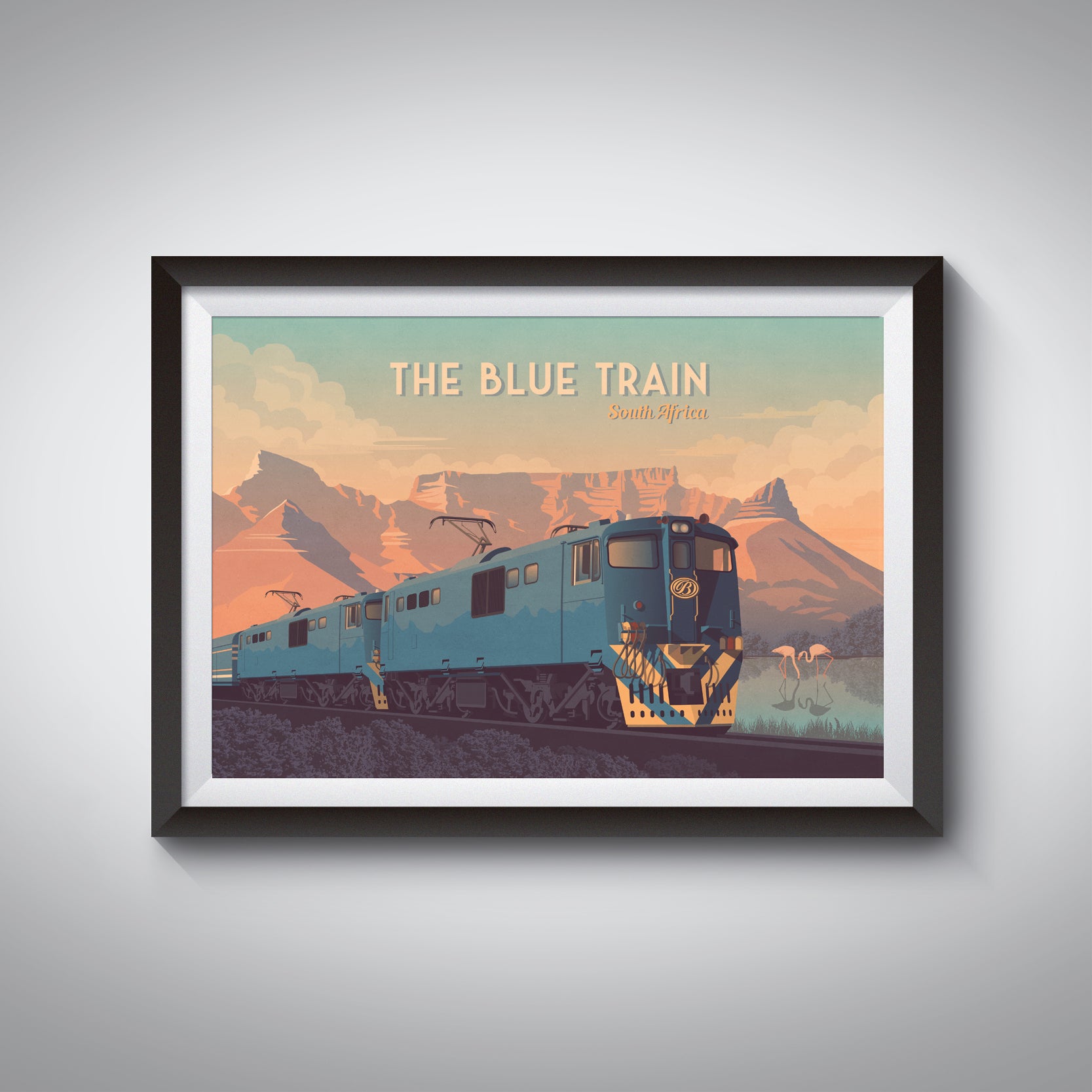 The Blue Train South Africa Travel Poster