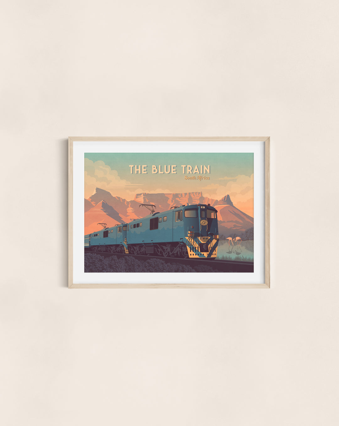 The Blue Train South Africa Travel Poster