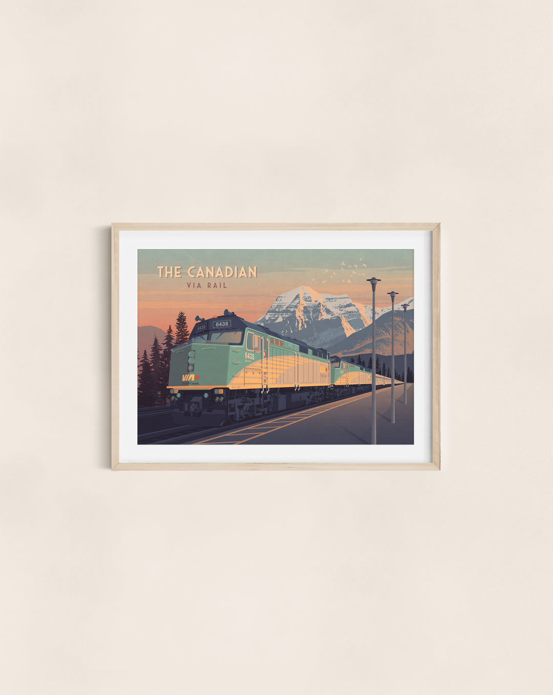 The Canadian Train Via Rail Travel Poster