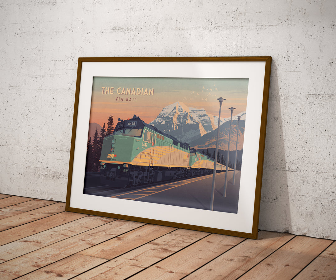 The Canadian Train Via Rail Travel Poster