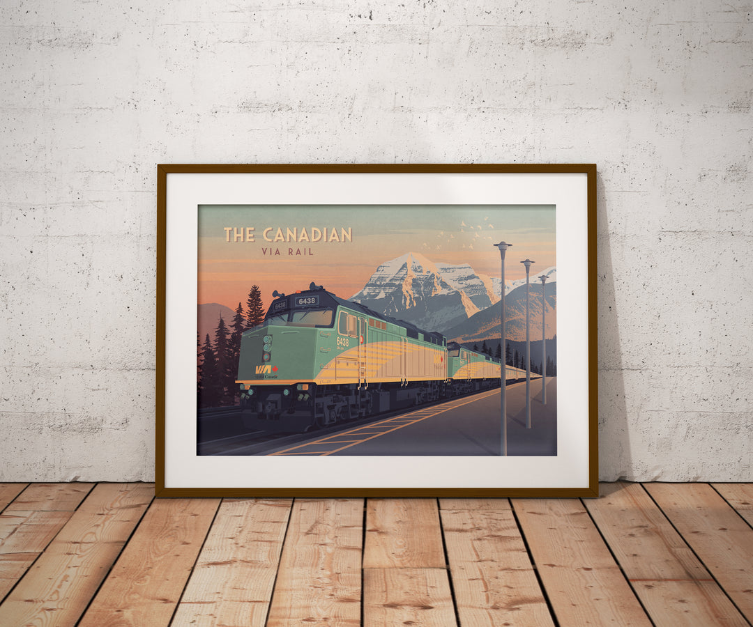 The Canadian Train Via Rail Travel Poster