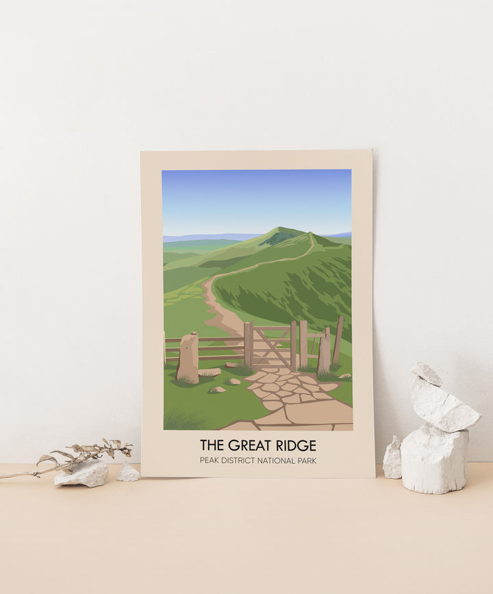 The Great Ridge Peak District Travel Poster