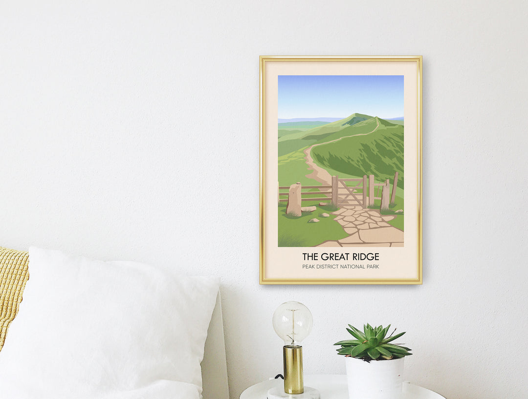 The Great Ridge Peak District Travel Poster – Bucket List Prints