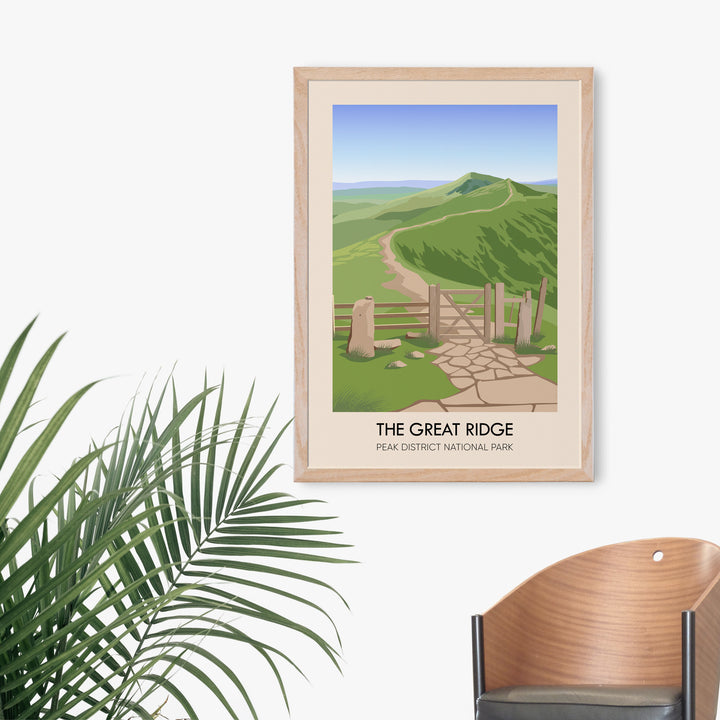 The Great Ridge Peak District Travel Poster