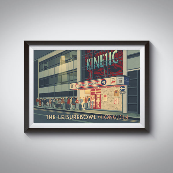 The Leisurebowl Kinetic Longton Travel Poster