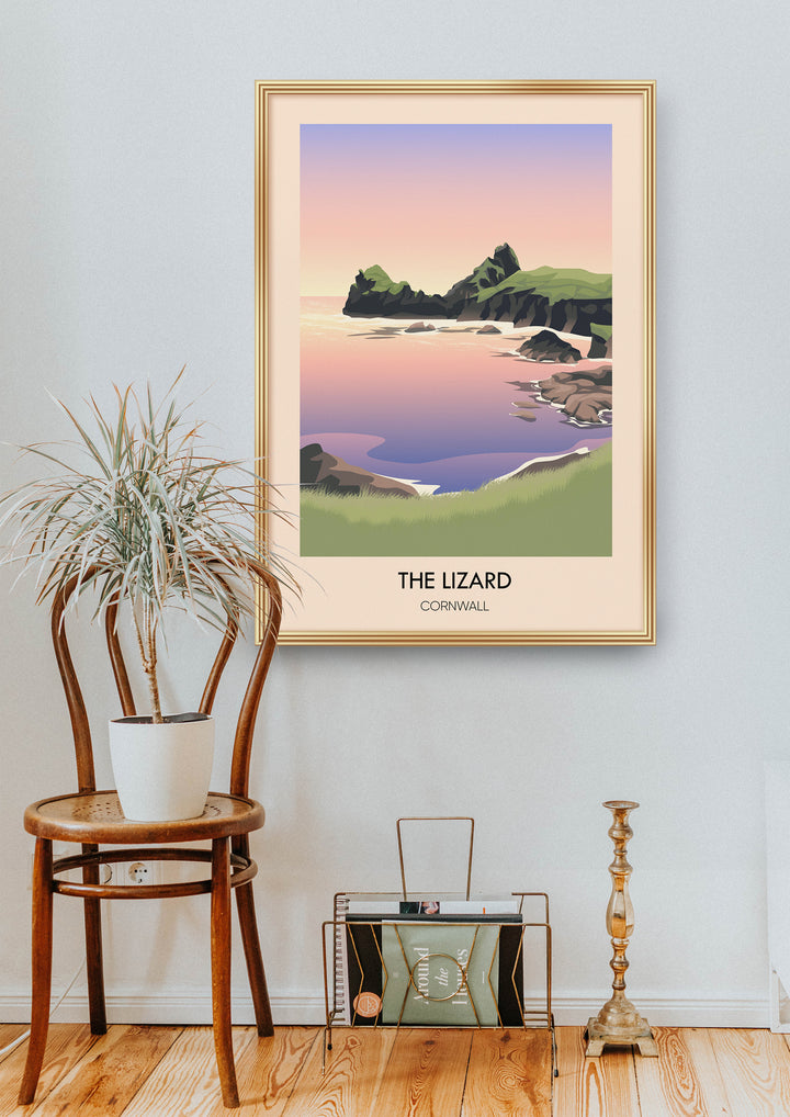 The Lizard Peninsular Cornwall Travel Poster