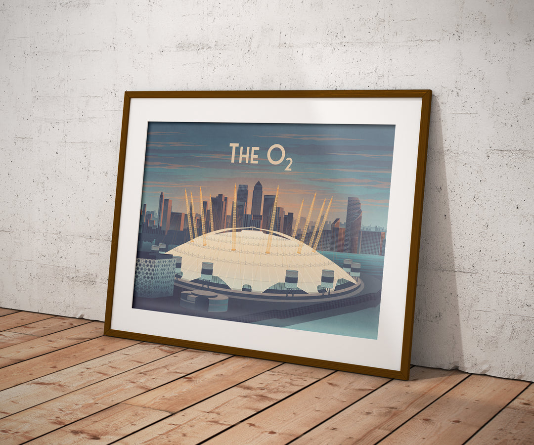 O2 Arena London Travel Poster