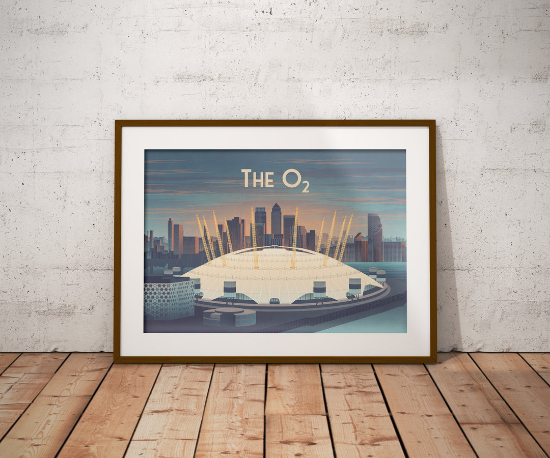 O2 Arena London Travel Poster