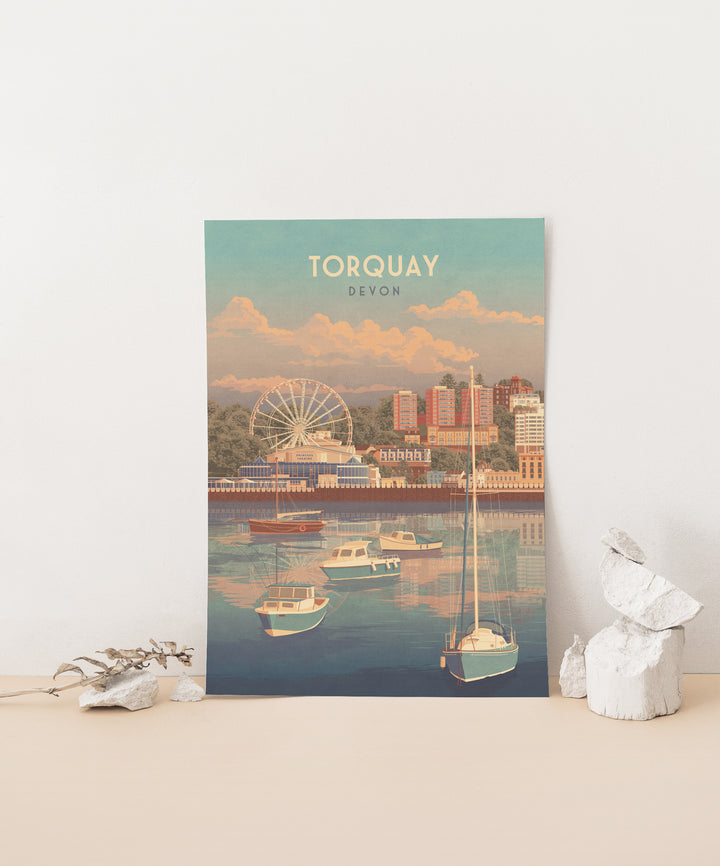 Torquay Devon Travel Poster