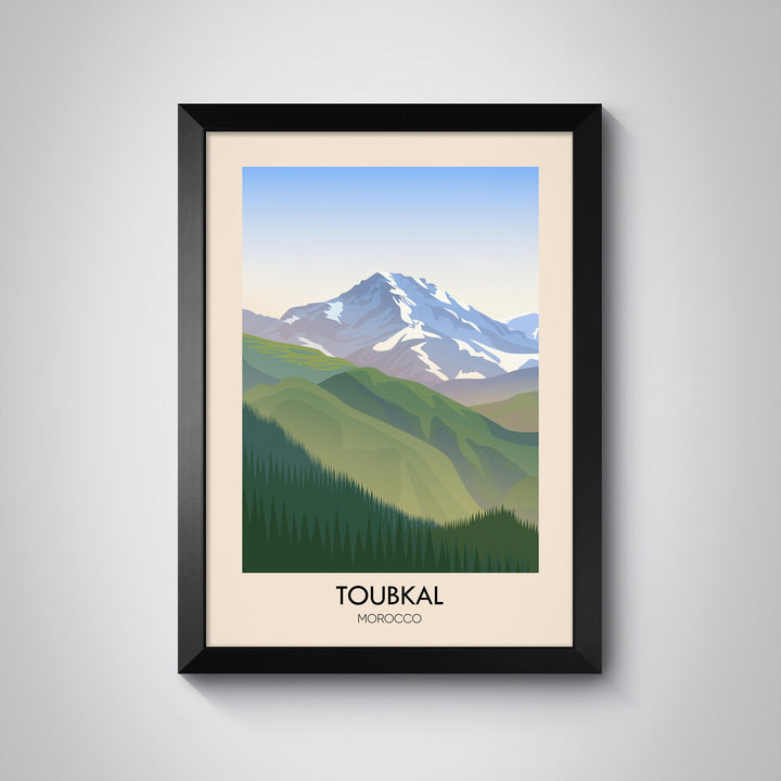 Toubkal Morocco Travel Poster