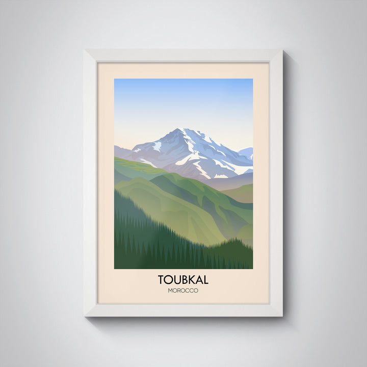 Toubkal Morocco Travel Poster