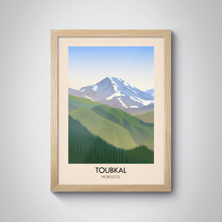 Toubkal Morocco Travel Poster