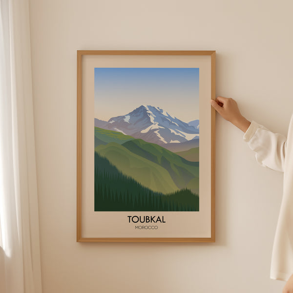 Toubkal Morocco Travel Poster