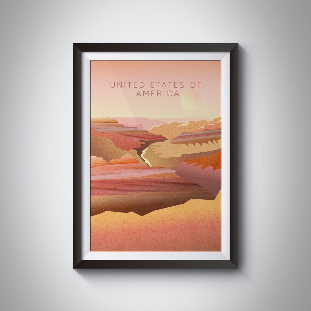 United States of America Minimal Travel Poster