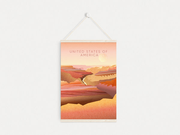 United States of America Minimal Travel Poster