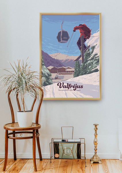 Valfrejus Ski Resort Travel Poster