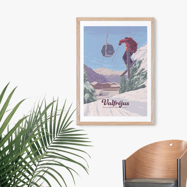 Valfrejus Ski Resort Travel Poster