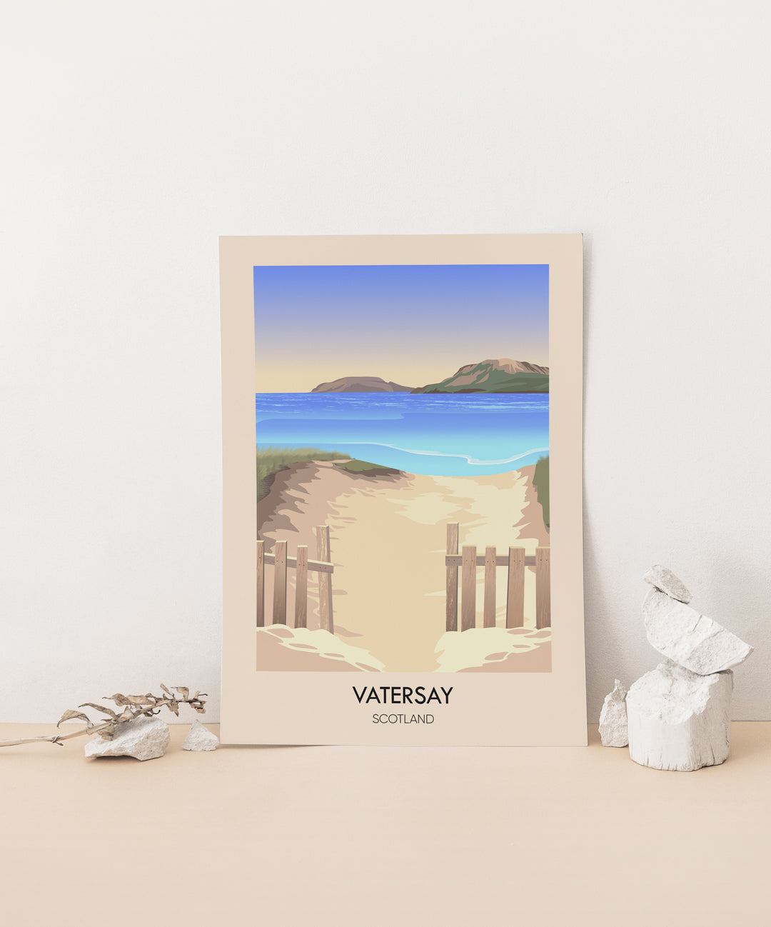 Vatersay Scotland Travel Poster