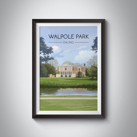 Walpole Park Ealing Travel Poster