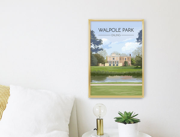 Walpole Park Ealing Travel Poster