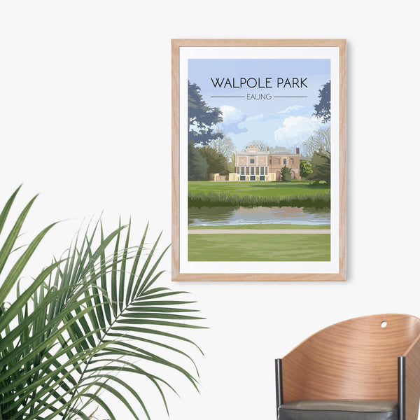 Walpole Park Ealing Travel Poster