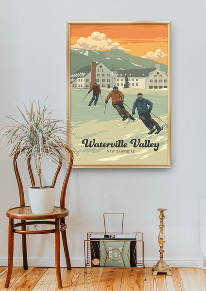 Waterville Valley New Hampshire Ski Resort Travel Poster