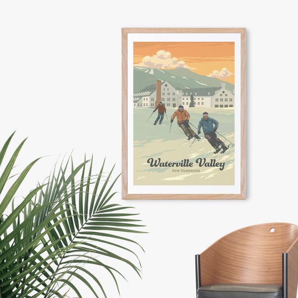 Waterville Valley New Hampshire Ski Resort Travel Poster